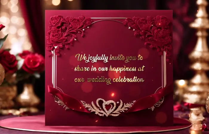 Elegant 3D Western Wedding Invitation Card Slideshow